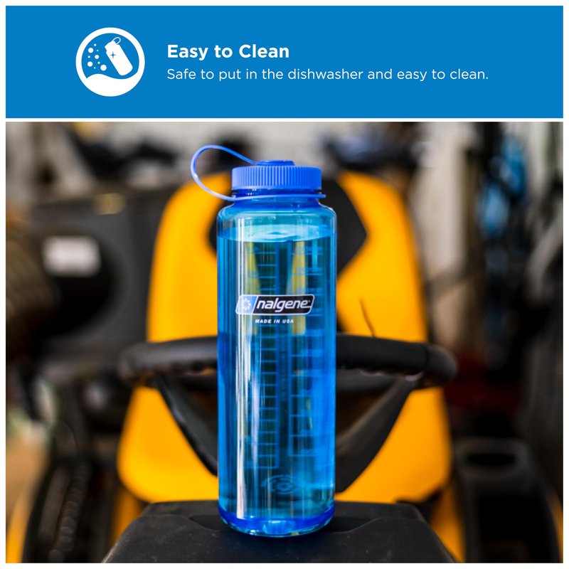 Nalgene 48 oz Wide Mouth Silo Water Bottle | BPA-Free, Durable & Leak Proof, Large & Lightweight for Hiking, Gym & Sports, Grey