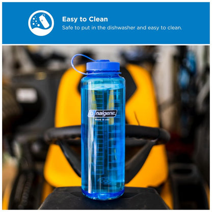 Nalgene 48 oz Wide Mouth Silo Water Bottle | BPA-Free, Durable & Leak Proof, Large & Lightweight for Hiking, Gym & Sports, Grey