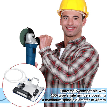 Hicarer 3 Blades Angle Grinder Stand for Tile 45° Chamfer Cutting Tile Chamfering Tool with 3 Saw Blades a Hose Angle Bracket Type 100 Grinder Holder for Ceramic Stone Cutting