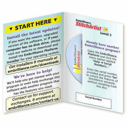 Embrilliance StitchArtist Level 1, Digitizing Embroidery Software for Mac & PC