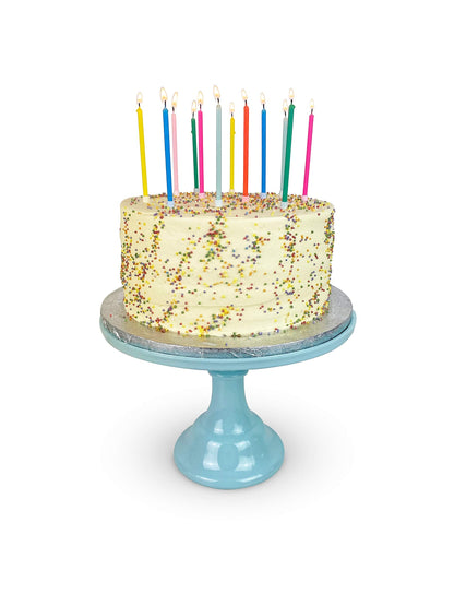 Talking Tables Pack of 16 Birthday Fun Cake Topper Decoration for Adults or Kids 10cm, Rainbow Brights Candles