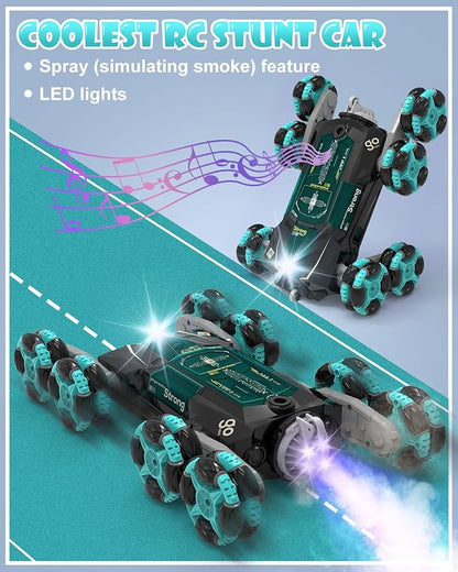 ATHLERIA 8WD Gesture Sensing Rc Stunt Car Toys for Ages 8-13Hand Remote Control Cars-Double Sided 360°RotatingCoolest Christmas Birthday Gifts Ideas for Boys Girls Kids Teens 8 9 10 11 12+ Year