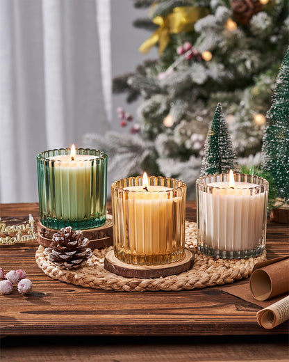 M&SENSE Soy Candles for Home Scented, Christmas Eggnog Non Toxic Candles, 9.2oz Natural Organic Clean Burning 60 Hours, Christmas Kitchen Decor Gifts for Women