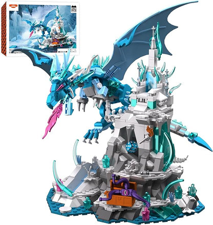 Frosted Dragon Toy Building Set Medieval Castle Buildings Blocks for Adult Teens Kids 8+ Boys Girls DIY Model Building Kits Home Office Decor Birthday 862PCS