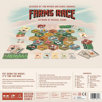Standard Edition – Strategy Board Game for Adults and Family 2–4 Players 1-2 Hours Resource Management Area Control and Asymmetric Powers w/Nuclear Farm Animals Great for Game Night