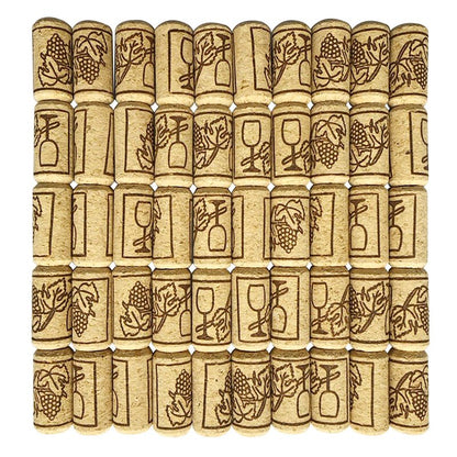 FOSUTOU #8 natural wine corks (SIZE 7/8" x 1 3/4") bag of 50 best for homemade wine and DIY arts.