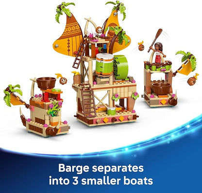 LEGO Disney Moana 2 Kakamora Barge Kids Toy - Pretend Play Building Set for Boys and Girls Ages 7+ - 9 Characters Including Moana Maui Kotu and HeiHei - Gift Idea for Birthdays - 43258