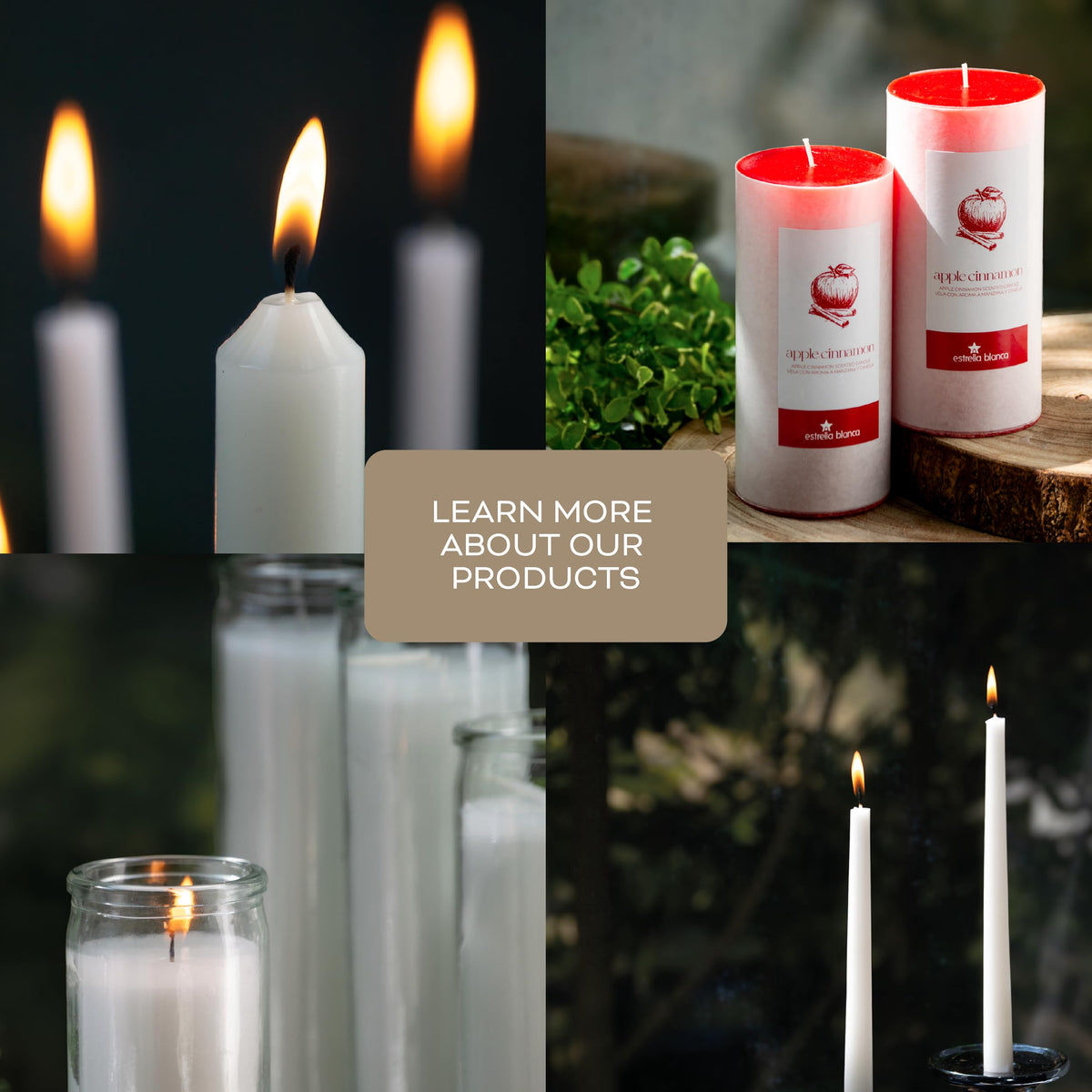 Estrella Blanca 4 Pack 10-Inch White Taper Candles, Unscented Smokeless Dripless Tall Candlesticks for Home Décor, Dinner Tables, Parties, and Weddings