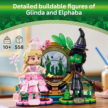 LEGO Wicked Elphaba &amp Glinda Figures Building Toys - Wicked Toys for Kids Girls &amp Boys Age 10+ - Buildable Wicked Dolls - Birthday Gift Idea - 75682