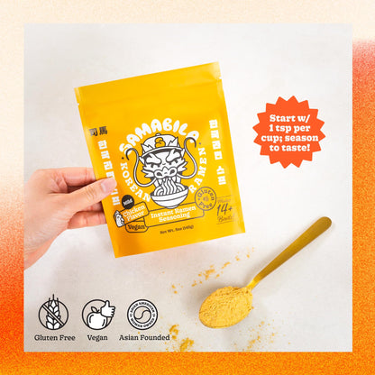 SAMABILA Chicken Instant Ramen Seasoning Powder - Gluten Free - Vegan - Mild - Premium Instant Noodle Soup Powder - 5 oz