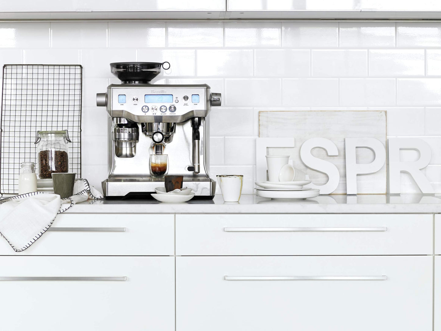 Breville Oracle Espresso Machine BES980XL, Brushed Stainless Steel