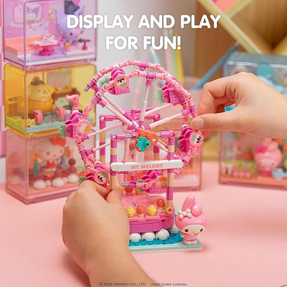 Hamee Sanrio Hello Kitty and Friends ‘Summer Wunderland’ Cute Water Theme Park Building Block Set Birthday Gift Party Favor Stress Relief Collectible Toy Compatible with Lego Block – Hello Kitty