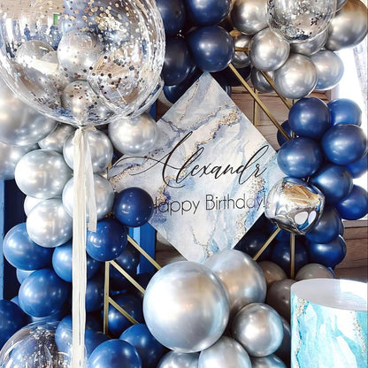 PartyWoo Navy Blue Balloons 50pcs 12 Inch Dark Blue Latex Helium Balloons for Graduation New Year Wedding Sports Theme Boy Baby Shower Men Birthday Bachelorette Party Decorations Blue-Z90