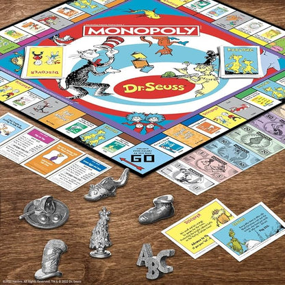 Monopoly: Dr. Seuss | Buy Sell Trade Books | Collectible Classic Monopoly Game Featuring Custom Game Board &amp Artwork | Officially-Licensed Game &amp Merchandise