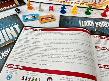Flash Point: Legacy of Flame Board Game – Cooperative Legacy Game for 1–6 Players Ages 10+ 60-Min Campaign Play – Firefighter Strategy Game by Indie Boards &amp Cards