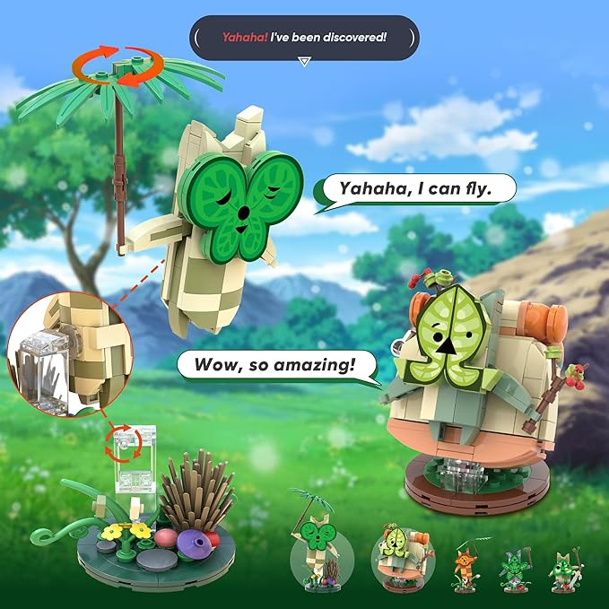 Koroks Building Set 5 Characters Building Block Sets for BOTW Fans Cute Game Merch Action Figures Great Toys Gifts for Fans Kids Adults