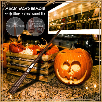 Knoste 20pcs Floating Candles with Wand Remote & Realistic Halloween Plastic Spiders, Battery Operated Hanging Flameless Taper Candles, Flickering Warm Light, Party Decor, Birthday Gift