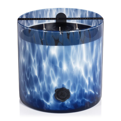Zodax Apothecary Guild Scented Opal Glass Jar Candle - 128 oz/5-Wick - Sea Salt & Coastal Mist
