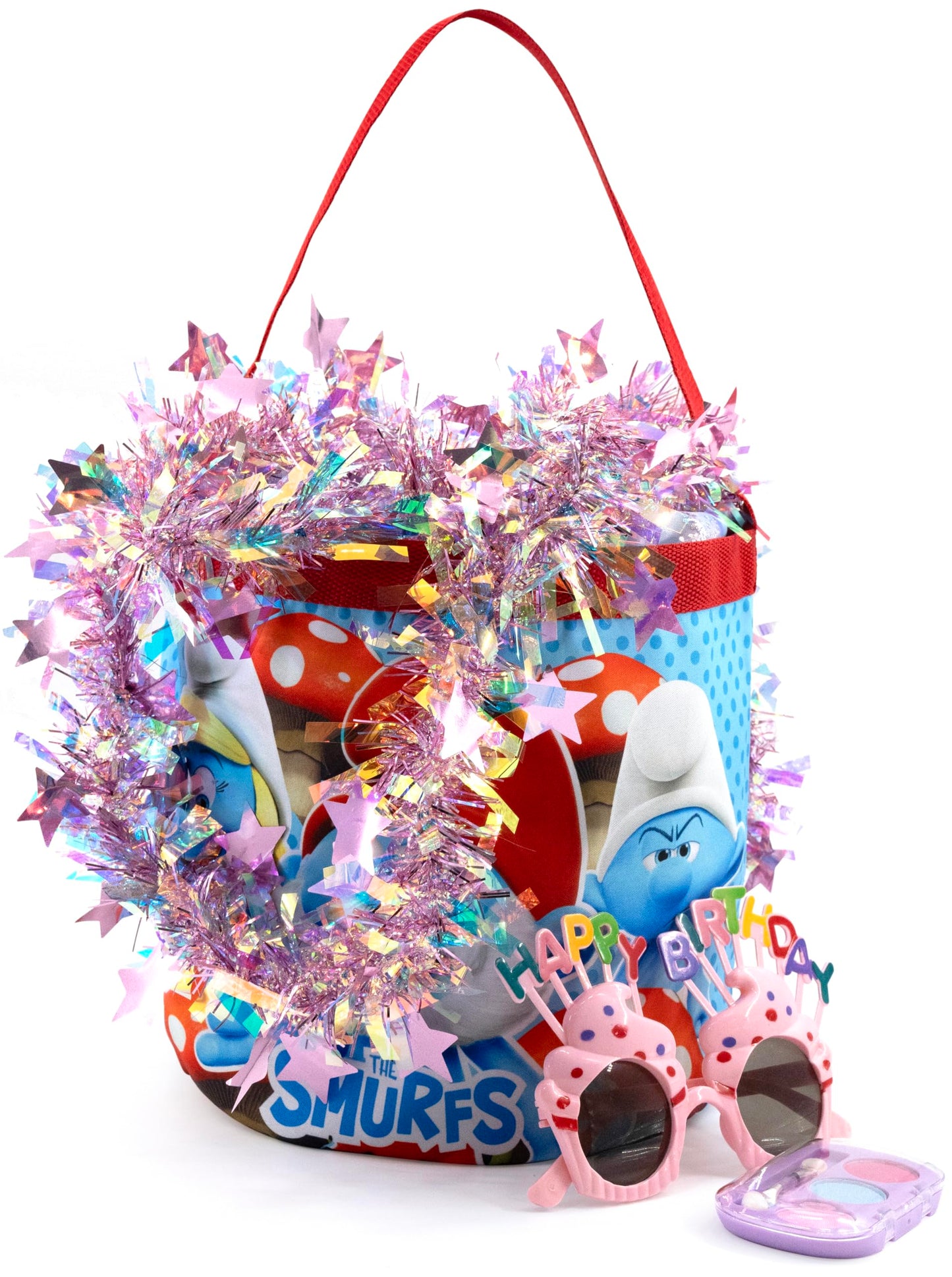 Smurfs Tote Bag for Kids | Collapsible Halloween Trick or Treat Bag, Candy Tote, and Reusable Easter Basket | Smurfs Travel Tote, Shopping Bag, or Party Carryall | Ages 3+