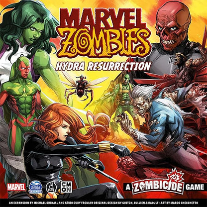 Marvel Zombies: A Zombicide Game - Hydra Resurrection - Battle Red Skull's Zombie Hydra Soldiers! Cooperative Strategy Game Ages 14+ 1-6 Players 90 Minute Playtime Made by CMON