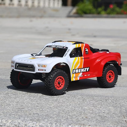 1:12 4WD Brushless RC Truck for Adults 4x4 Offroad Waterproof Monster Trucks Electric Powered High Speed Remote Control Cars Fast Extreme All Terrain RC Truggy with Double 3S Battery