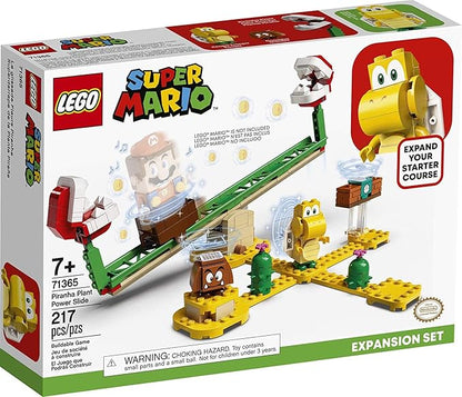 LEGO Super Mario Piranha Plant Power Slide Expansion Set 71365 Building Kit for Kids to Combine with The Super Mario Adventures with Mario Starter Course (71360) Playset (217 Pieces)
