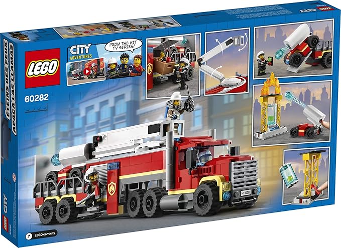 LEGO City Fire Command Unit 60282 Building Kit Fun Firefighter Toy Building Set for Kids New 2021 (380 Pieces)