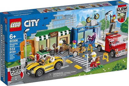 LEGO City Shopping Street 60306 Building Kit Cool Building Toy for Kids New 2021 (533 Pieces)