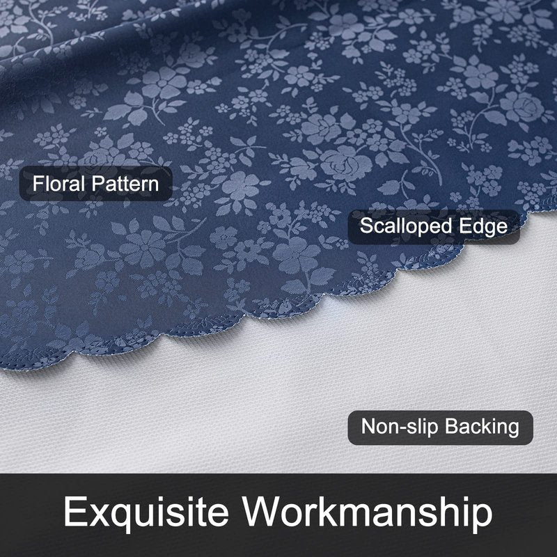 Smiry Rectangle Table Cloth, Waterproof Heavy Duty Vinyl Tablecloths, Wipeable Washable Table Cover for Kitchen and Dining Room (Navy Blue, 60" X 120")