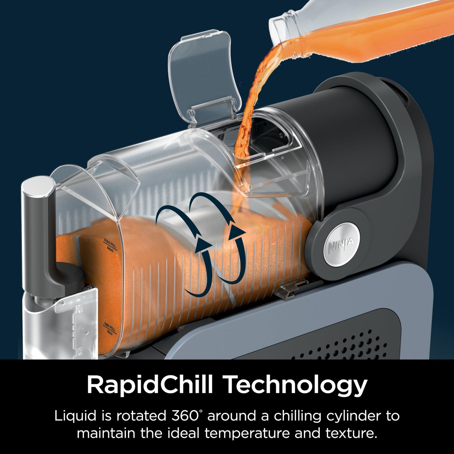 Ninja SLUSHi with RapidChill Technology, 88 oz. Frozen Drink & Slushie Machine, 5 Preset Programs, Margaritas, Frappés, and More, Premium Accents, Black, FS301