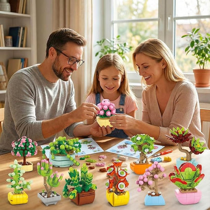 12 Pack Succulent &amp Flower Building Block Set 1255 PCS Botanical Garden DIY Kit – STEM Toy Gift for Girls &amp Women Age 6+ Perfect for Easter Birthdays or Desk Decor
