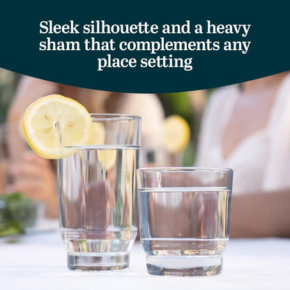 Libbey Merida Mixed Drinkware Set of 8, Merida Cooler Glass Tumblers and Double Old Fashioned Rocks Glass Set, Dishwasher Safe Glassware Drinking Glasses Set