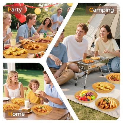 1000 Pcs Air Fryer Paper Liners, 8" Round Air Fryer Liners Disposable, Heavy-Duty Parchment Paper for 5-8 qt Airfryer Basket, Non-Stick & Grease-Proof Baking Liner for Oven Pan