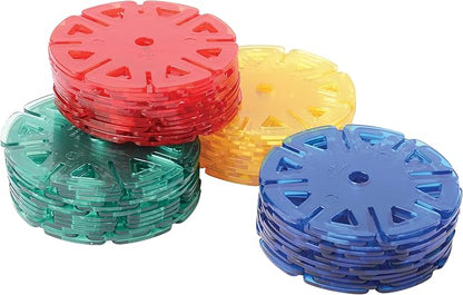 Constructa Interlocking Plastic Disc Toy Building Set 50 Pieces