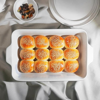 DOWAN 9x13-Inch Ceramic Casserole Dish - Large 4.2 Quart Baking Pan with Handles | Ideal for Lasagna & Home Cooking