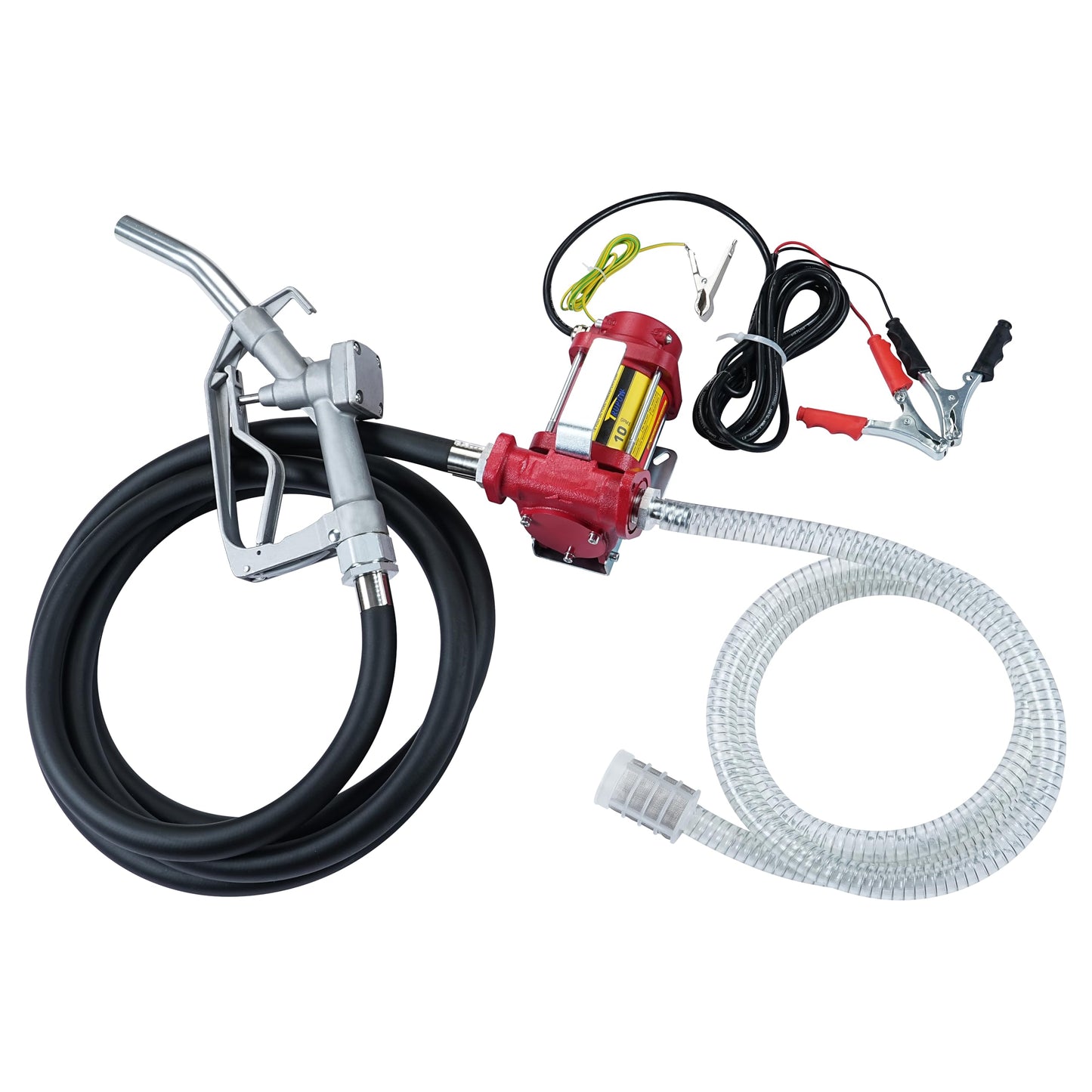 Trupow 12V DC 10GPM Self-priming Gasoline Diesel Oil Fuel Transfer Pump Kit with Discharge Hose & Nozzle…