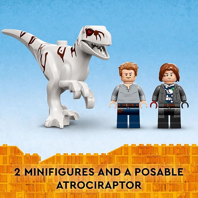LEGO Jurassic World Atrociraptor Dinosaur: Bike Chase Set 76945 Dinosaur Toys for Boys Girls Kids Age 6 Plus with 3 Dino Figures and Toy Motorcycle