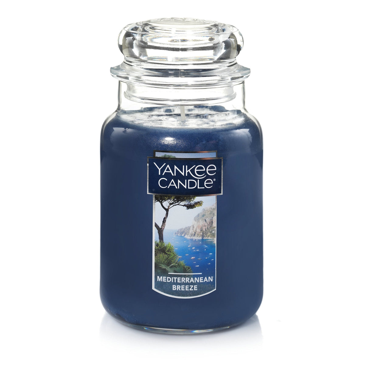 Yankee Candle Mediterranean Breeze Scented Classic 22oz Large Jar Single Wick Candle Over 110 Hours of Burn Time Paraffin-Grade Wax