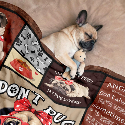CIUGOIG Pug Gifts for Pug Lovers Blanket 50"x60"- Pugs Themed Gifts for Women/Owners Stuff - Birthday Ideas for Pugs Dog Throw Blanket for Kids & Adults