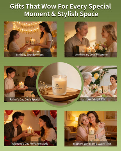HayQuarion Lime & Basil Scented Non Toxic Candles for Home, Natural Soy Wax Aromatherapy Candle Gifts for Women Men, Meditation, Aromatherapy, Fresh Home Decor, Odor Eliminating Citrus for Kitchen