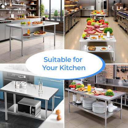 NUUK Grill Cart 30"x24" Pizza Oven Table for Outdoor 3-Shelf with Stainless Steel Top