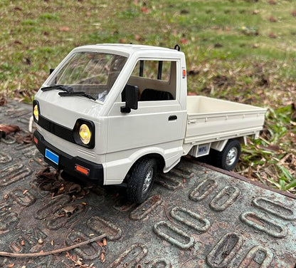 WPL D12 RC Kei Truck 1/10 Scale RC Car Off Road Pickup Remote Control Drift Car RTR 2.4GHz Rear Wheel Drive 260 Motor Proportional Throttle Steering Hobby Toy Vehicle Adult 2 Batteries