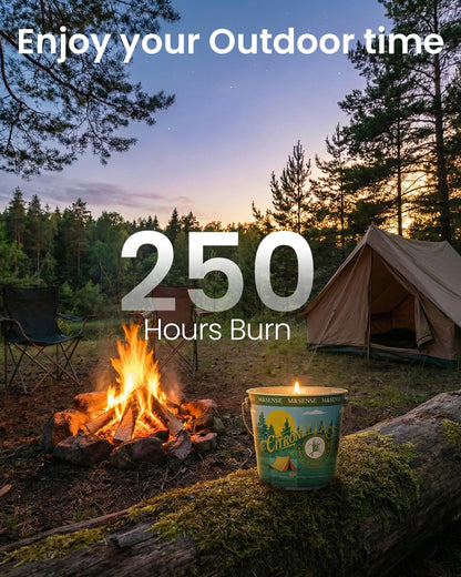 M&SENSE Citronella Candles Outdoor, 250 Hours Burn Natural Citronella Oil Soy Candle for Patio Camping, 40 oz Large Long Lasting Lemongrass Summer Candles for Indoor Home Scented