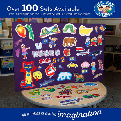 Little Folk Visuals Beginners Bible: Noah's Ark Precut Felt Pieces, 20 Pieces Set