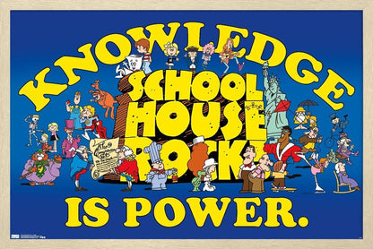 Trends International Schoolhouse Rock! - Group Wall Poster, 22.4L x 14.7W, Blonde Framed Version