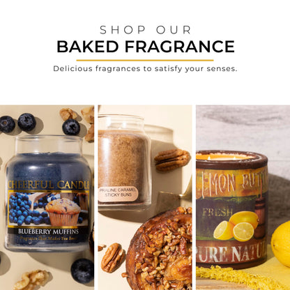 A Cheerful Giver - Warm & Gooey Cinnamon Buns Scented Glass Jar Candle (6 oz) with Lid & True to Life Fragrance Made in USA