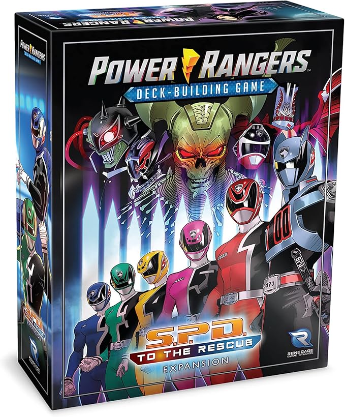 Renegade Game Studios Power Rangers Deck-Building Game S.P.D. Expansion Stackable Cards Strategy 2-4 Players Ages 14+