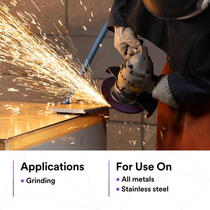 3M Cubitron 3 Depressed Center Grinding Wheel, 90010, 36+, T27, 9 in x 1/4 in x 7/8 in, Pack of 10, ANSI, Precision Shaped Grain, Beveling, Weld Grinding, Heavy Deburring, Slag Removal