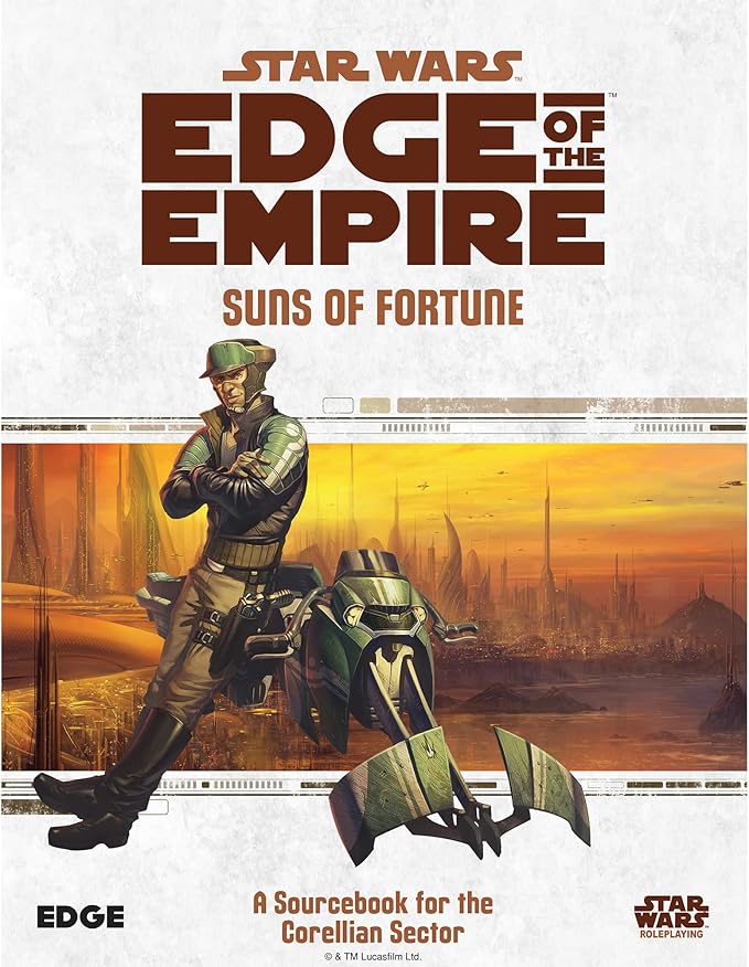 Asmodee Star Wars: Edge of The Empire Roleplaying Game Suns of Fortune SOURCEBOOK - New Species Weapons Vehicles &amp Encounters RPG for Kids &amp Adults Ages 14+ 3-5 Players