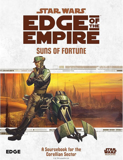 Asmodee Star Wars: Edge of The Empire Roleplaying Game Suns of Fortune SOURCEBOOK - New Species Weapons Vehicles &amp Encounters RPG for Kids &amp Adults Ages 14+ 3-5 Players
